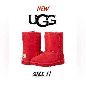 NEW UGG Kids sz 11 Classic II Boots – Samba Red
